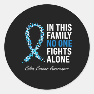 Colourectal Cancer Colon Cancer Blue Ribbon  Classic Round Sticker