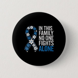 Colourectal Cancer Colon Cancer Blue Ribbon Family 6 Cm Round Badge