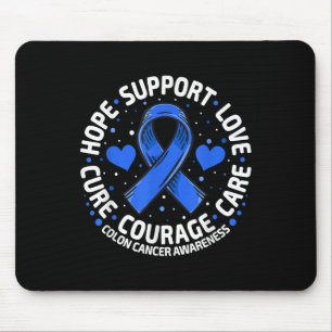 Colourectal Cancer Family Support Blue Colon Cance Mouse Mat