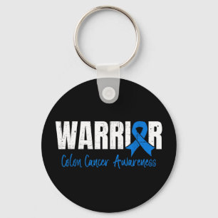Colourectal cancer warrior colon cancer awareness key ring
