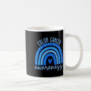 Colourectal colon cancer awareness blue rainbow me coffee mug