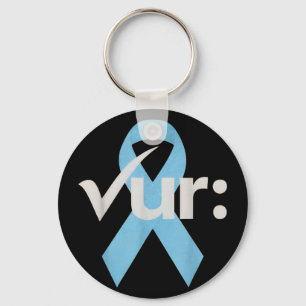 Colourectal colon cancer awareness blue ribbon key ring