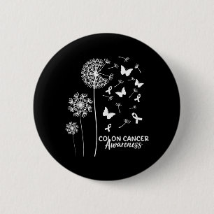 Colourectal Colon Cancer Awareness Colonoscopy Blu 6 Cm Round Badge