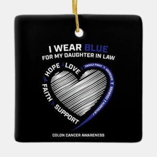 Colourectal Daughter In Law Colon Awareness Ceramic Ornament