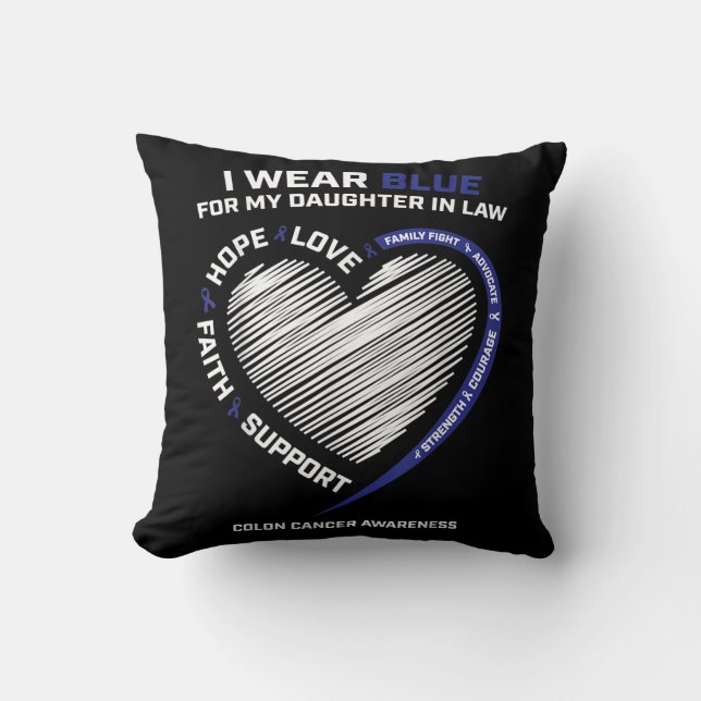 Colourectal Daughter In Law Colon Awareness Cushion (Front)