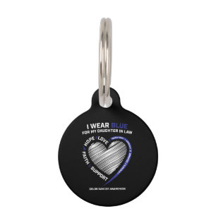 Colourectal Daughter In Law Colon Awareness Pet Tag