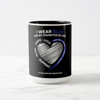 Colourectal Daughter In Law Colon Awareness Two-Tone Coffee Mug