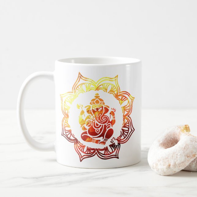 Coloured 13 Meditation Coffee Mug (With Donut)