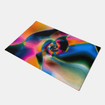 Coloured abstract twisted lines in light sculptur