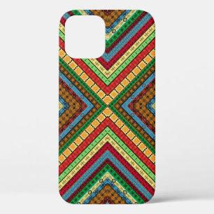 Coloured african geometrical motifs and symbols ba iPhone 12 case