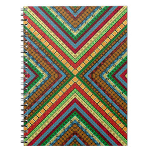 Coloured african geometrical motifs and symbols ba notebook