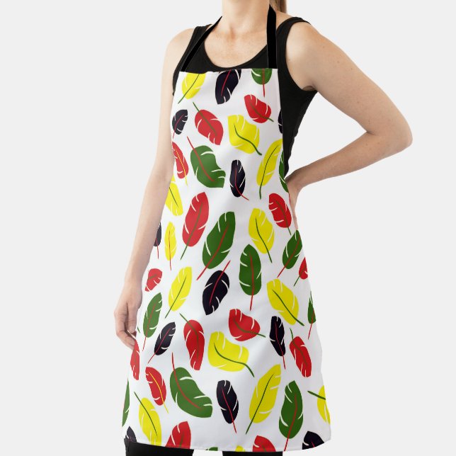 Coloured Autumn Leaf pattern   Apron (Insitu)