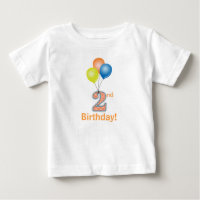 Coloured Balloons 2nd Birthday
