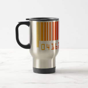 Coloured Barcode Aluminium Travel Mug