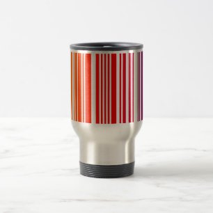 Coloured Barcode Aluminium Travel Mug