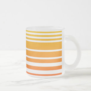 Coloured Barcode Frosted Glass Mug