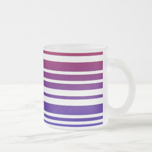 Coloured Barcode Frosted Glass Mug