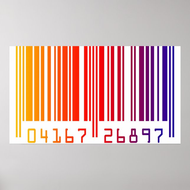 Coloured Barcode Poster (Front)