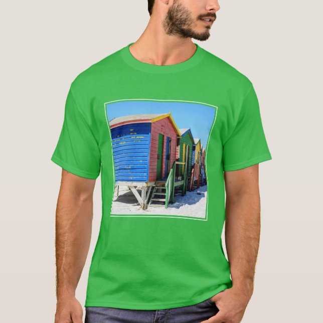 Coloured Beach Huts T-Shirt (Front)