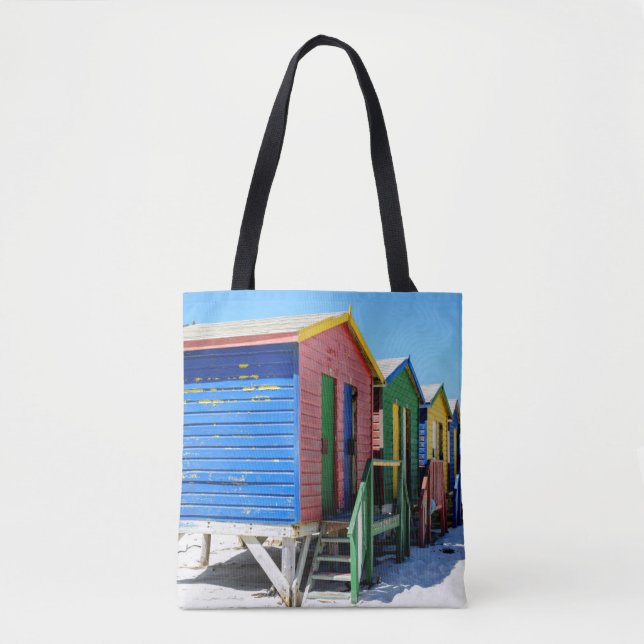 Coloured Beach Huts Tote Bag (Front)