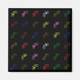 Coloured bicycles magnet