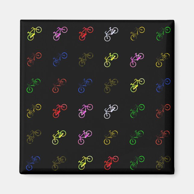 Coloured bicycles magnet (Front)