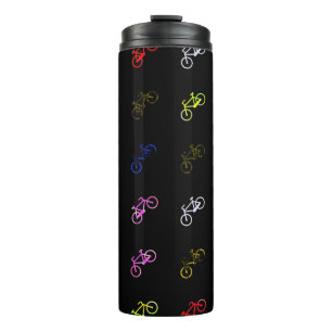 Coloured bicycles thermal tumbler