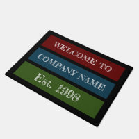 Coloured Block Style Company Name, Welcome
