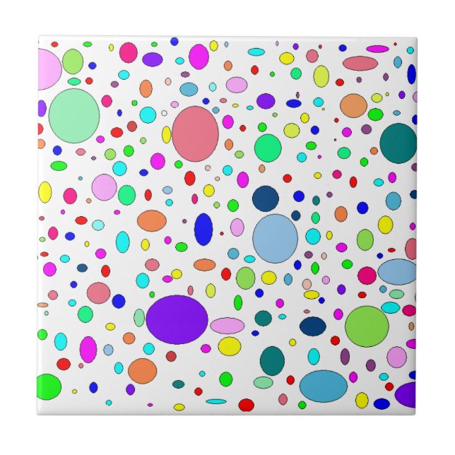 Coloured Bubbles Tile (Front)