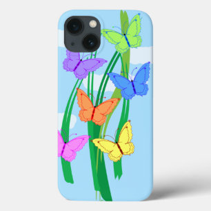 Coloured Butterflies and Sky iPhone 13 Case
