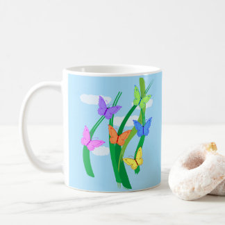 Coloured Butterflies and Sky Coffee Mug