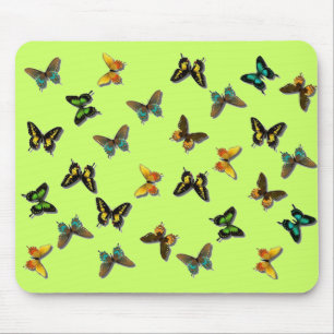 Coloured Butterflies Art Mouse Mat