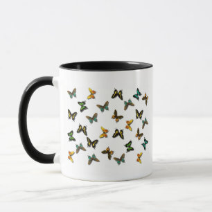 Coloured Butterflies Art Mug
