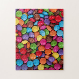 coloured candy covered chocolates jigsaw puzzle