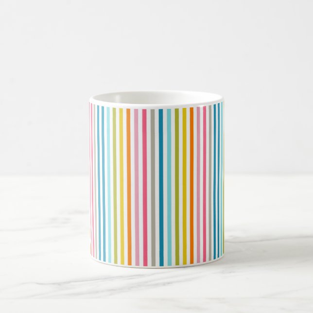 Coloured Candy Stripes Coffee Mug (Center)