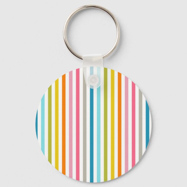Coloured Candy Stripes Key Ring (Front)