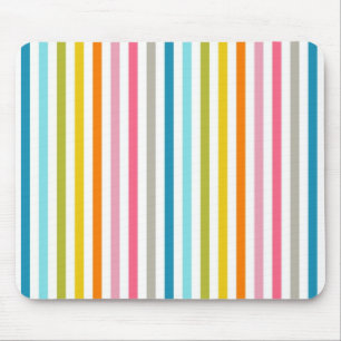 Coloured Candy Stripes Mouse Mat