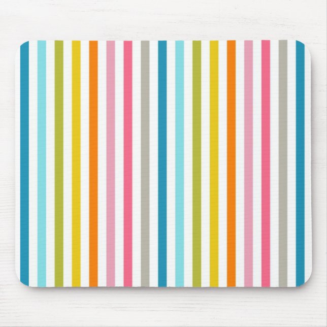 Coloured Candy Stripes Mouse Mat (Front)