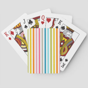 Coloured Candy Stripes Playing Cards