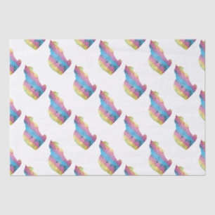 Coloured Cat Tissue Paper