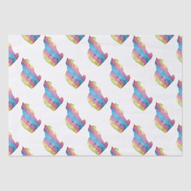 Coloured Cat Tissue Paper (Front)
