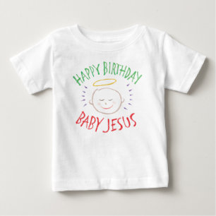 Coloured Chalk - Happy Birthday Baby Jesus - Chris T-Shirt