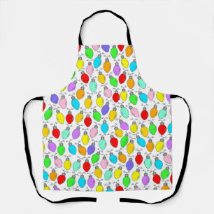 Coloured Christmas Lights On White Apron
