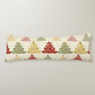 Coloured Christmas tree Body Cushion