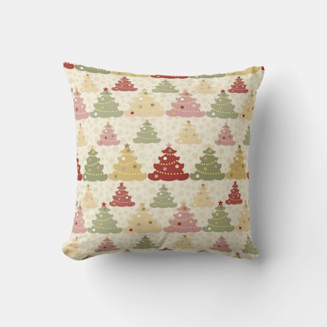 Coloured Christmas tree Cushion (Front)