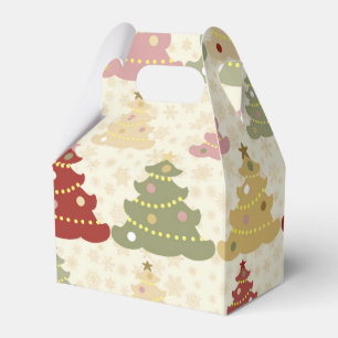 Coloured Christmas tree Favour Box