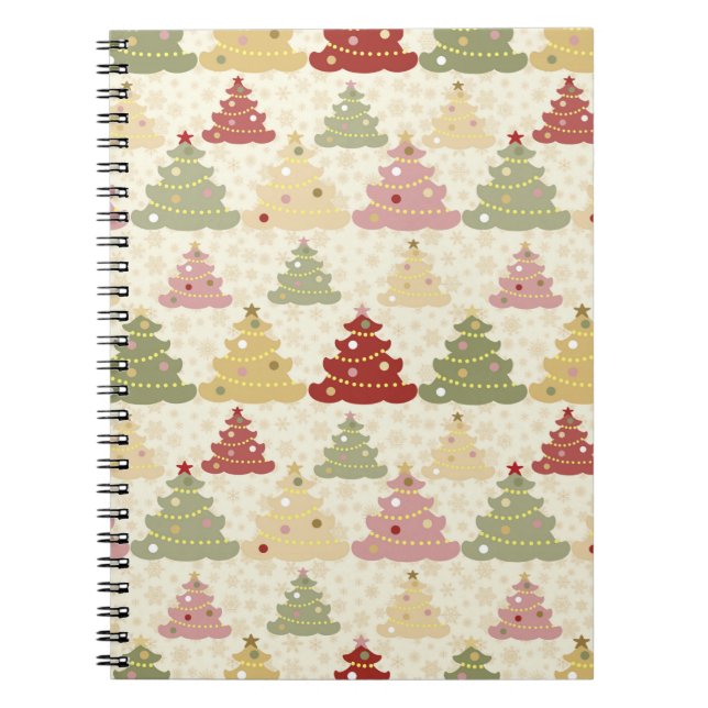 Coloured Christmas tree Notebook (Front)