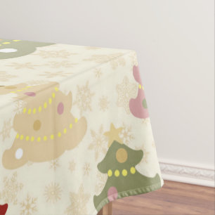 Coloured Christmas tree Tablecloth