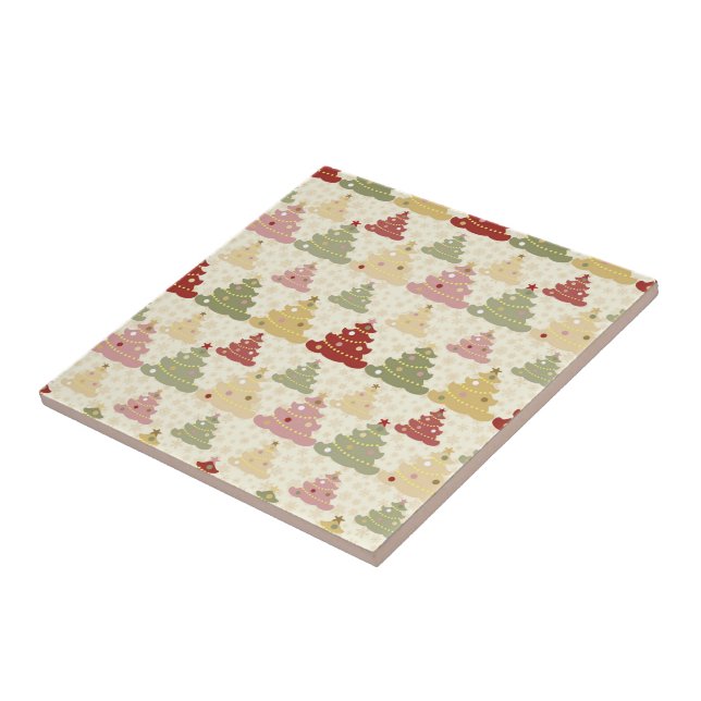 Coloured Christmas tree Tile (Side)