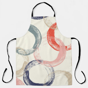 Coloured Circles Brush Texture Pattern Apron
